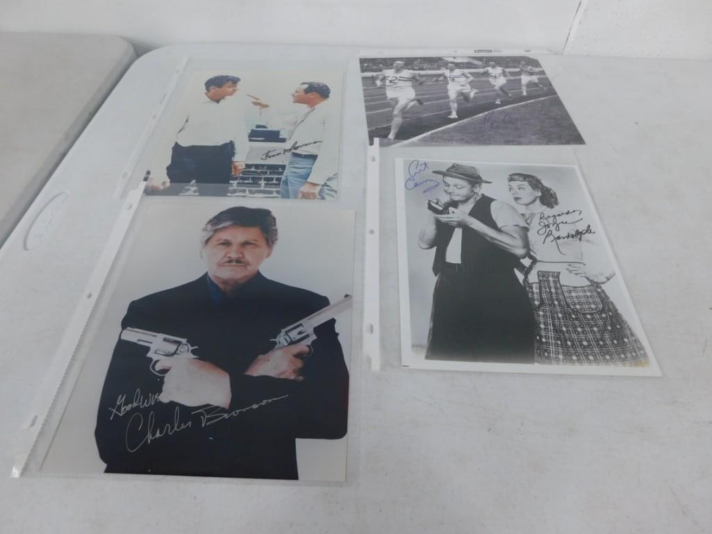 Autograph Lot including Jack Lemmon, Charles Bronson, Art Carney and Joyce Randolf, Roger Bannister (1 of 5)