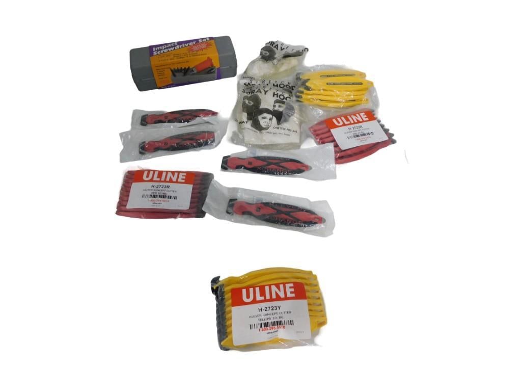 Misc. Lot including Impact Screwdriver set, Klever Koncept Cutters, Soray hood, etc. (1 of 4)