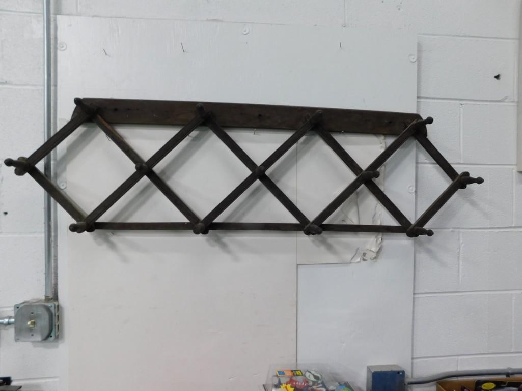 Vintage Wall Coat Rack approx 51" long and 15" high (1 of 4)