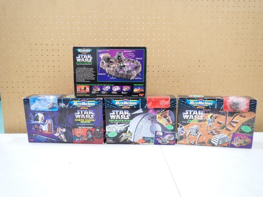 Star Wars Micro Machine Sets - Death Star, Planet Degobah, Darth Vader / Bespin, Endor (1 of 4)