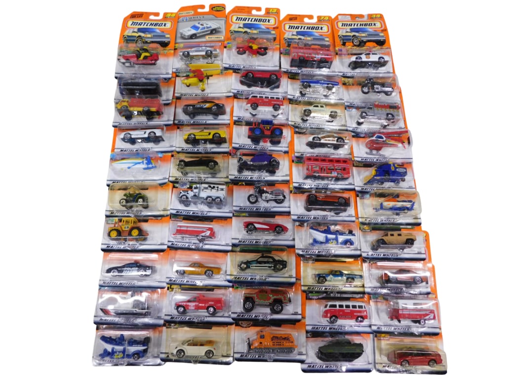 Matchbox Cars and Vehicles Approx 50 All New in Package: Lot of Matchbox Cars and Vehicles Approximately 50 All New in Package