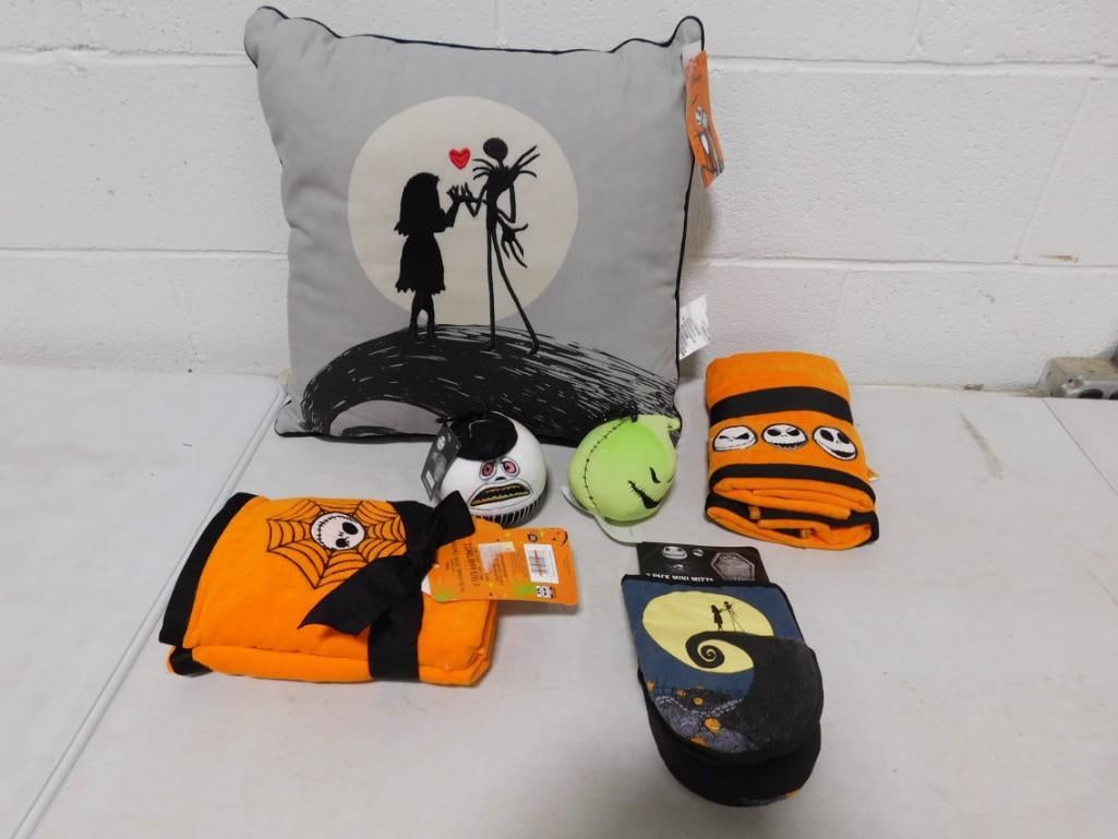 Nightmare Before Christmas Lot incl Jack Skellington and Sally Pillow, etc (1 of 6)