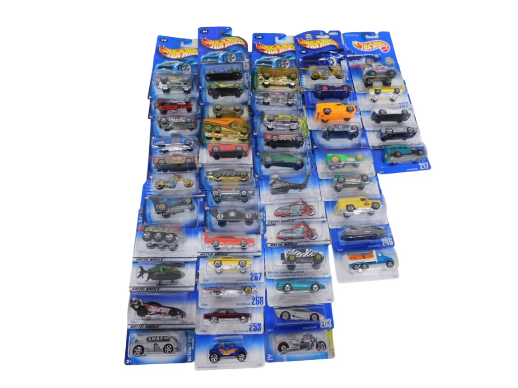 Hot Wheels Cars and Vehicles Approx 50 New in Package: Lot of Hot Wheels Cars and Vehicles Approximately 50 New in Package