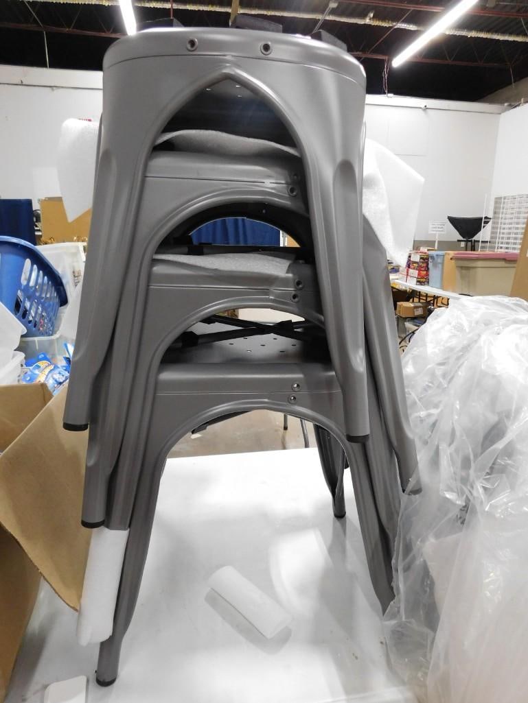 Set of 4 Amazon Basics Metal Dining Chairs (1 of 5)