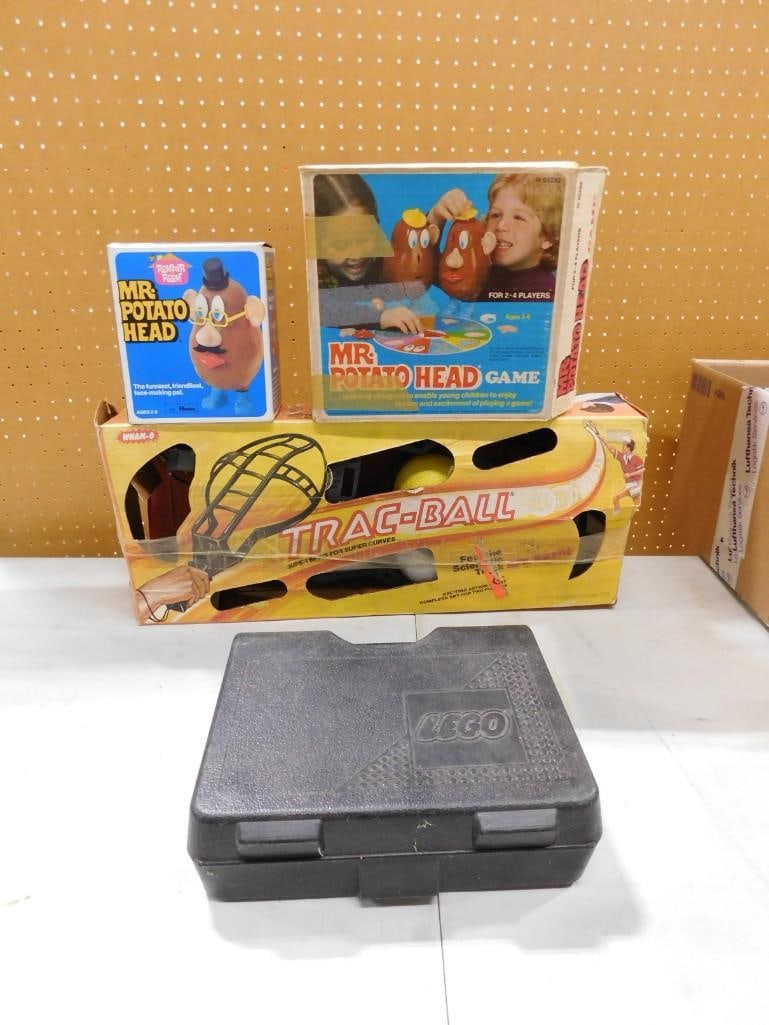 Vintage Toy Lot incl Mr Potato Head Game, Lego Case, Trac Ball (1 of 4)