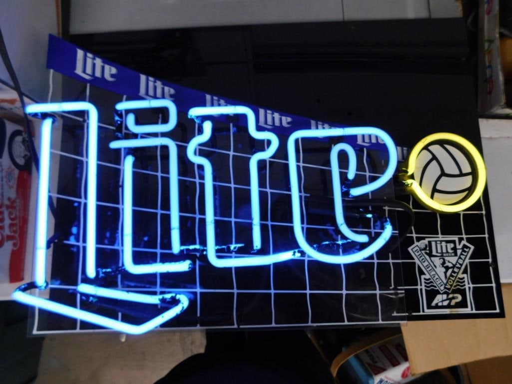 Miller Lite Beer Pro Beach Volleyball Neon Sign Works (1 of 7)