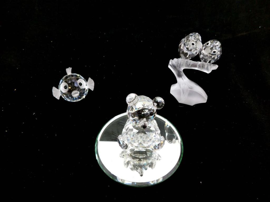 Swarovski Crystal Fish, Swarovski Crystal Bear, Swarovski Crystal Birds on a Branch (1 of 16)