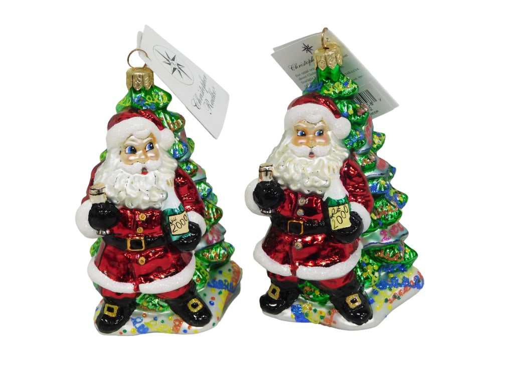 2 Christopher Radko Millennium Cheer Christmas Ornaments with Original Tags (1 of 5)