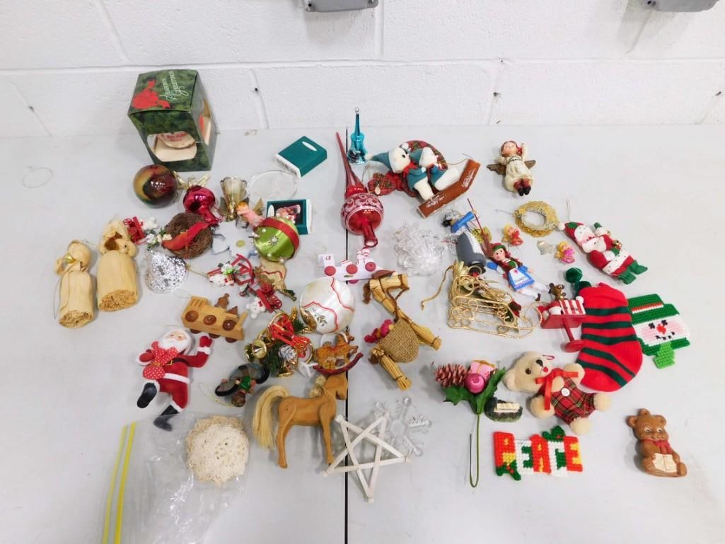 Christmas Ornaments incl Vintage Glass Tree Topper, Hallmark Keepsake Ornaments, etc (1 of 7)