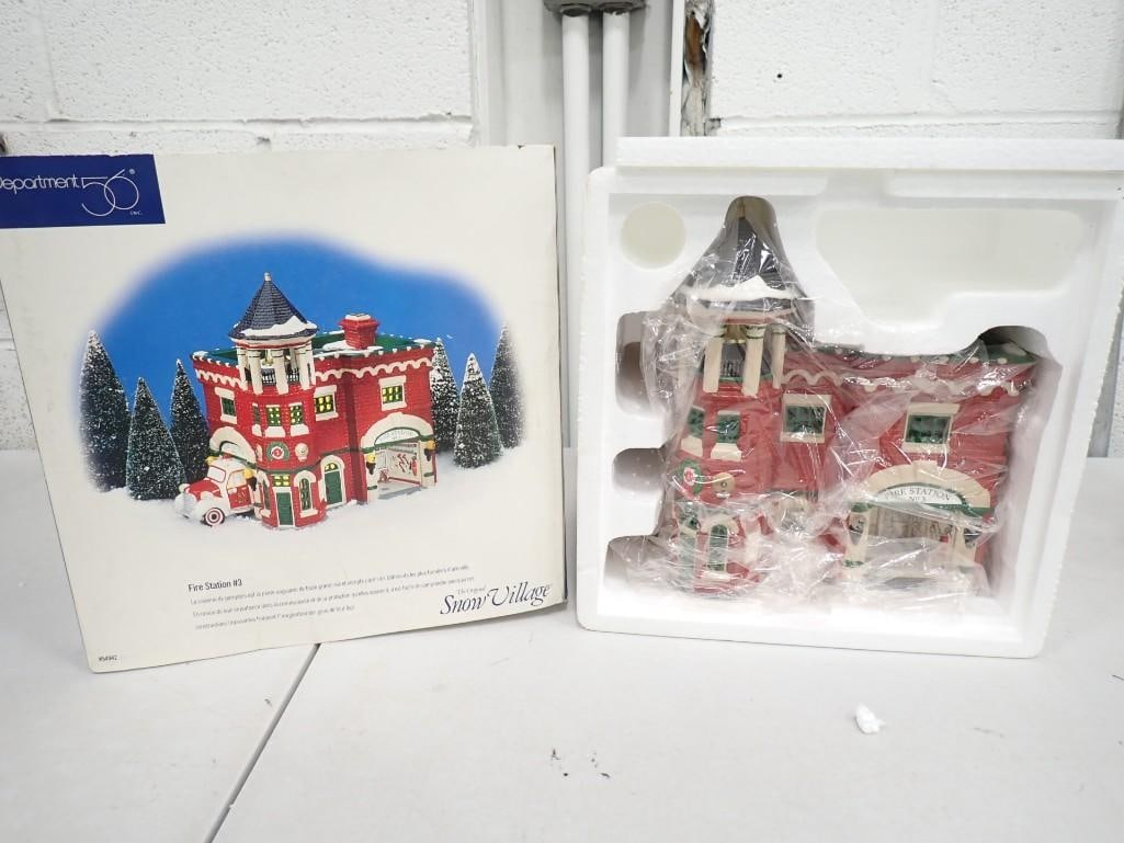 Dept 56 Fire Station #3 The Original Snow Village Christmas Village Building in Original Box (1 of 3)