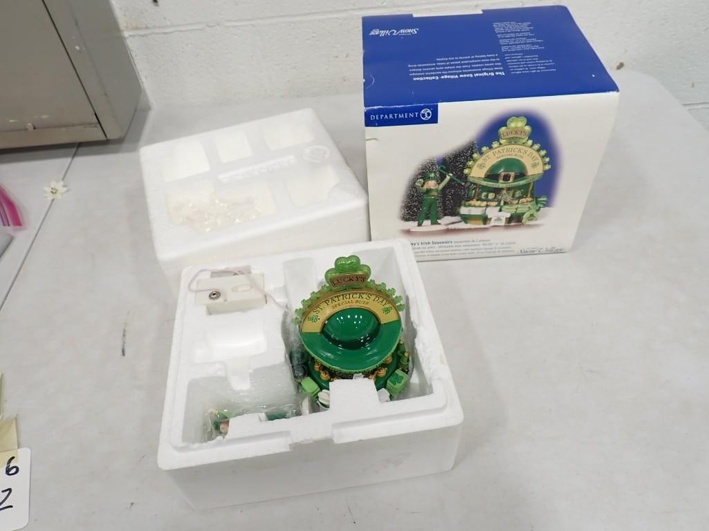 Dept 56 Lucky's Irish Souvenirs The Original Snow Village St Patrick's Day Holiday Village Building (1 of 6)