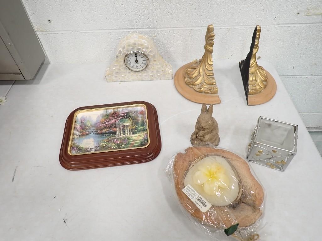Collectibles incl Decorative Wall Shelves, Clock, Thomas Kinkade Wall Plate, (1 of 11)