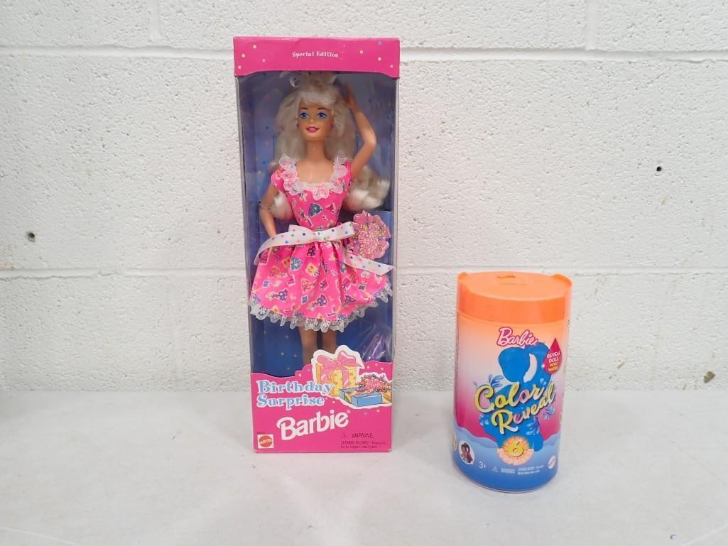 Birthday Surprise Barbie and Color Reveal Barbie New in Packages (1 of 4)