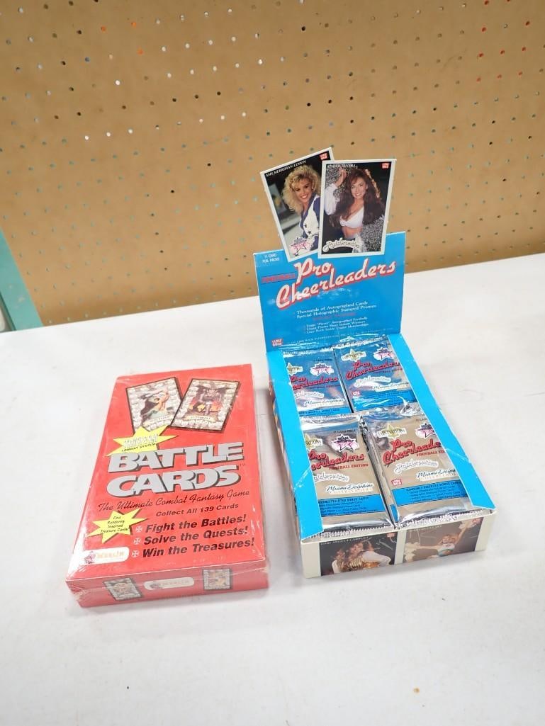 Sealed Case of Battle Cards Combat Fantasy Game plus Football Pro Cheerleaders Cards - 36 packs (1 of 7)