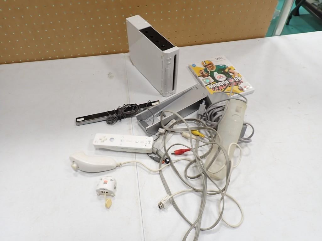 Nintendo Wii System with Madden 09, Controller, Wires, Etc (1 of 5)