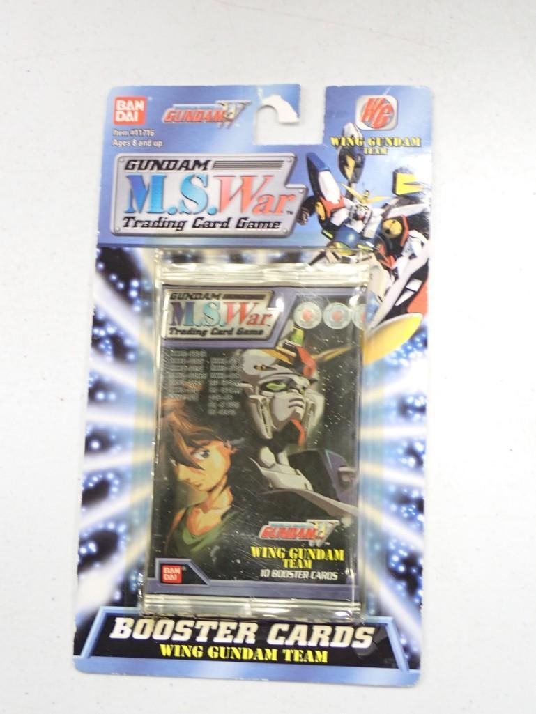 Sealed 2001 Ban Dai Gundam M.S. War Booster Trading Cards Blister Pack Rare (1 of 7)