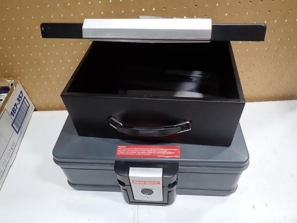 Two portable safes - as is no keys (1 of 5)