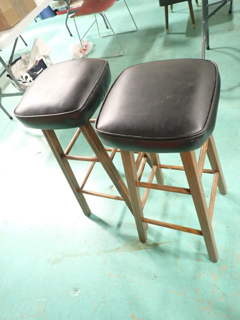 Two MCM Bar Stools - roughly 31" tall (1 of 4)