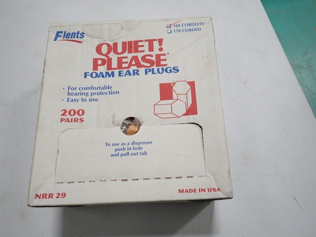 Box full of ear plugs - it's been opened, but doesn't look like many were taken out: Box full of ear plugs - it's been opened, but doesn't look like many were taken out. Perfect for when you're at that Tom Keifer concert at Potawatomi Casino