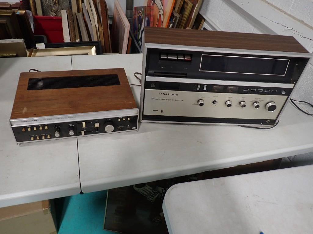 Electronics Lot incl Realistic incl QA-680 Amplifier and Panasonic AM FM Stereo Cassette Player (1 of 5)