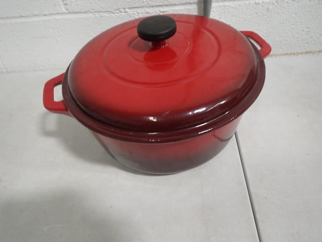 Enameled Cast Iron Cooking Pot with Lid (1 of 5)