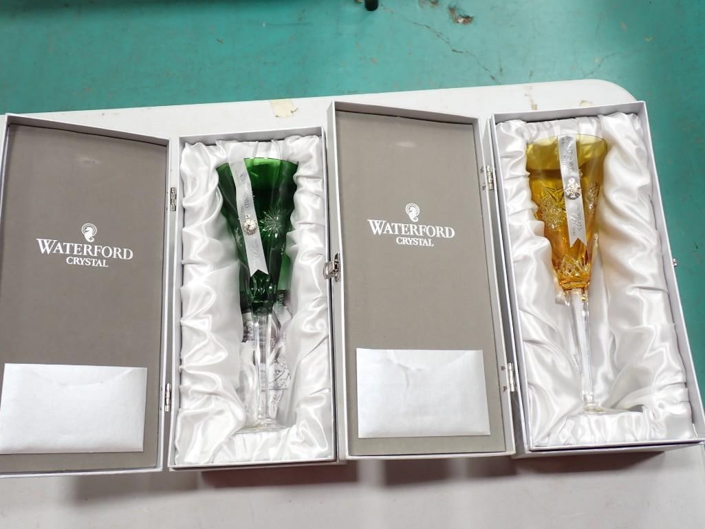 2 Waterford Crystal Snowflake Wishes Champagne Flutes in Gift Boxes (1 of 9)