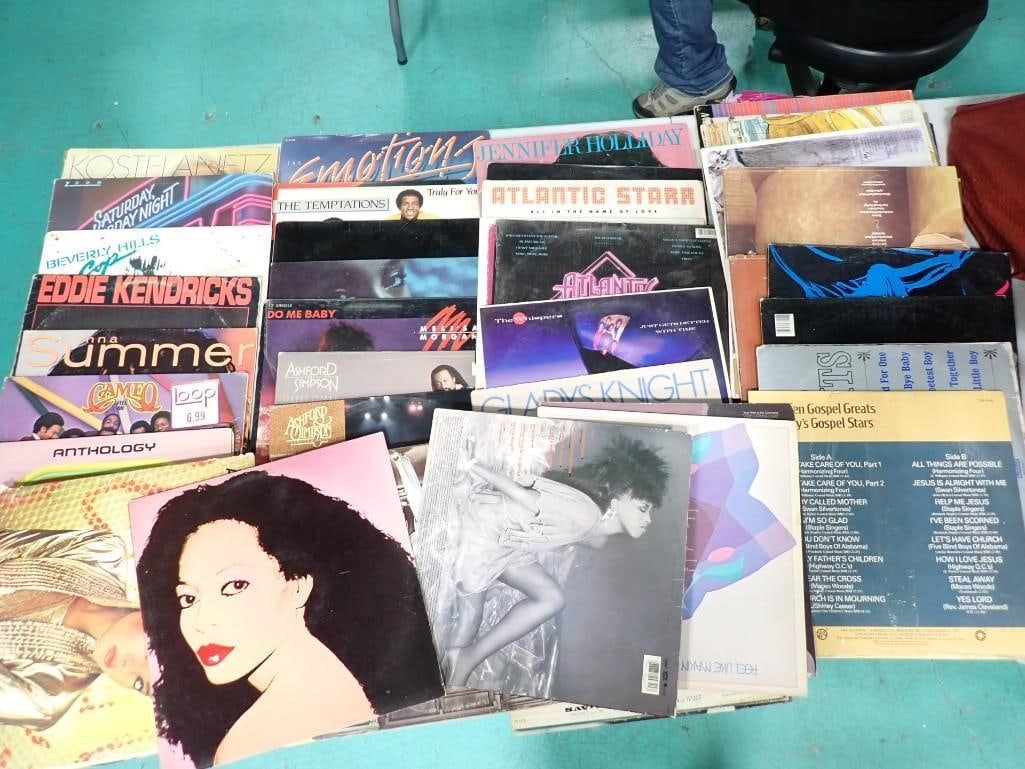 Vinyl Record Lot including Nat King Cole, Gladys Knight, Atlantic Starr, Beverly Hills Cop, Cameo, e (1 of 10)