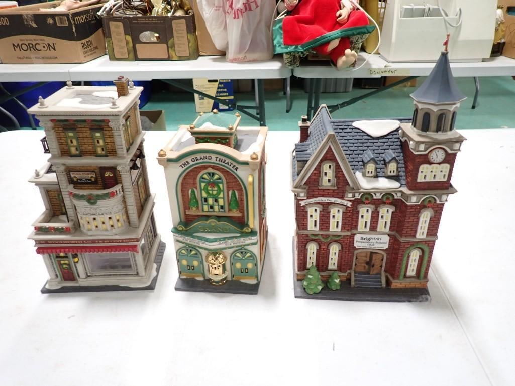 3 Dept 56 Christmas in the City Series Christmas Village Buildings (1 of 10)