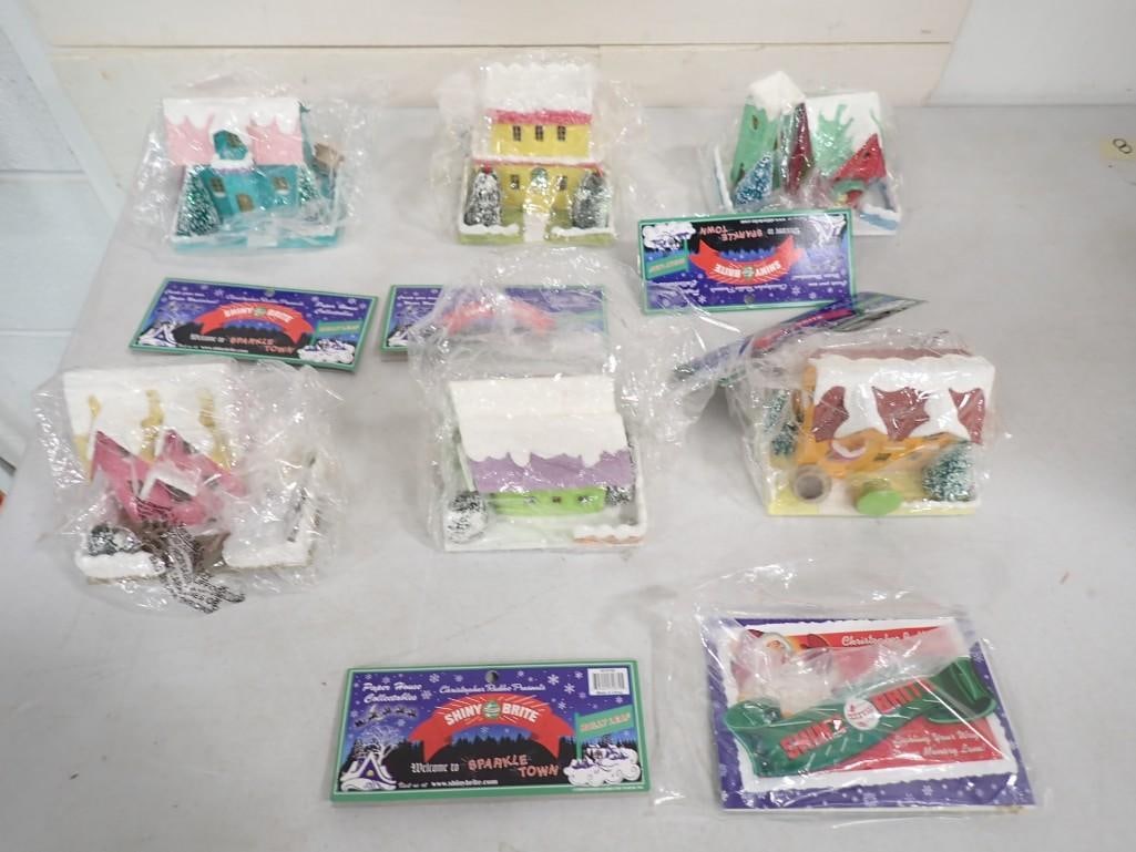 Christopher Radko Shiny Brite Sparkle Town Village with Lights (1 of 9)