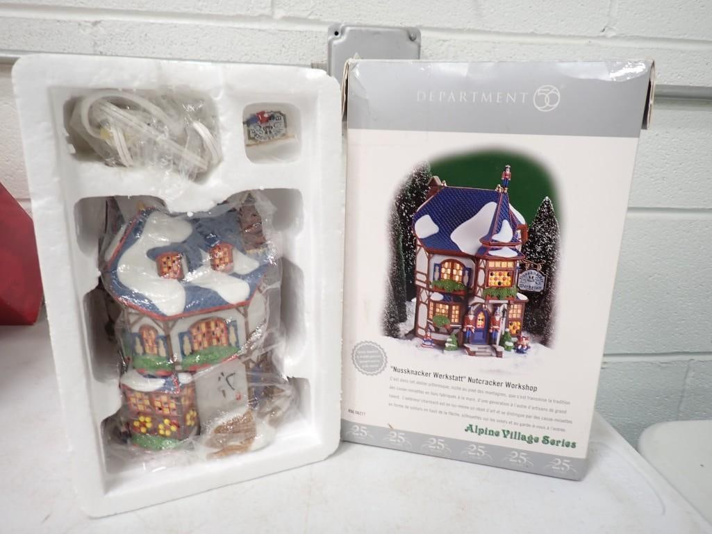 Dept 56 Nussknacker Werkstatt Nutcracker Workshop Alpine Village Series in Original Box: Department 56 Nussknacker Werkstatt Nutcracker Workshop Alpine Village Series in Original Box