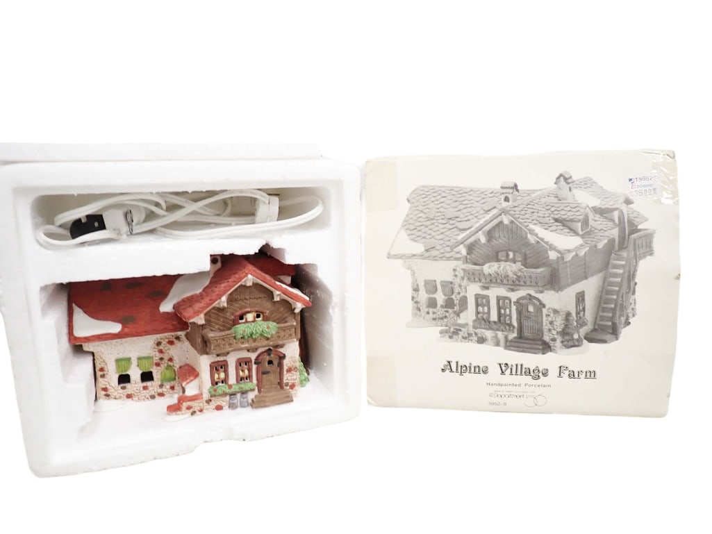 Dept 56 Alpine Village Josef Engel Farm House in Original Box Christmas Village Building: Department 56 Alpine Village Josef Engel Farm House in Original Box Christmas Village Building