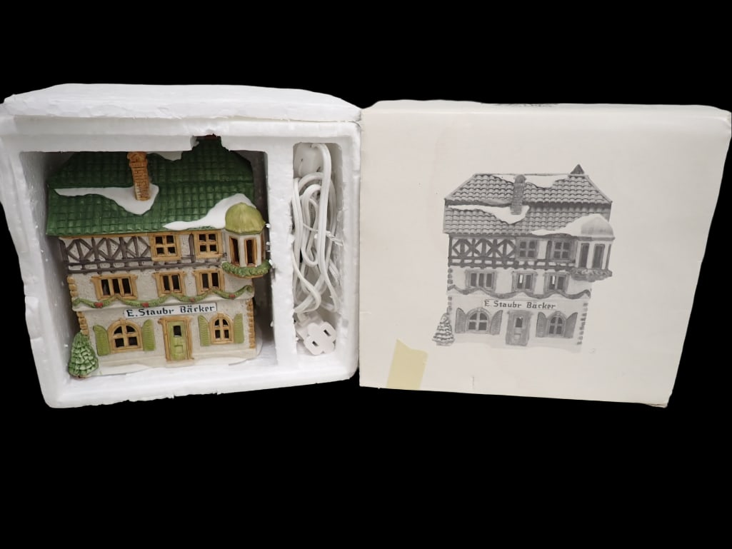 Dept 56 E Staubr Backer Alpine Village Series Heritage Village Collection: Department 56 E Staubr Backer Alpine Village Series Heritage Village Collection Christmas Village Building in Original Box