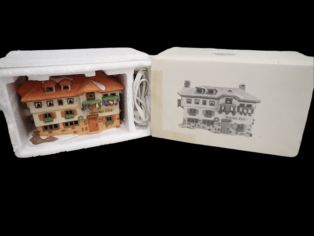 Dept 56 Gasthof Eisl Alpine Village Series Heritage Village Collection in Original Box: Department 56 Gasthof Eisl Alpine Village Series Heritage Village Collection in Original Box