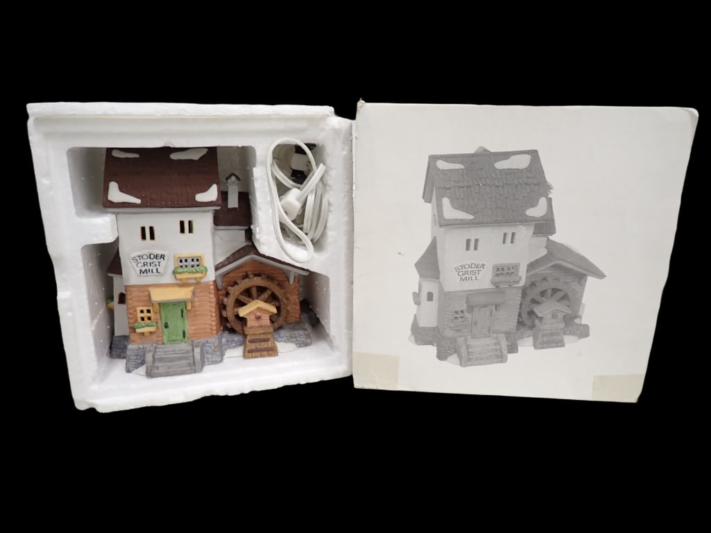 Dept 56 Stoder Grist Mill Alpine Village Series Heritage Village Collection in Original Box: Department 56 Stoder Grist Mill Alpine Village Series Heritage Village Collection in Original Box Christmas Village Building