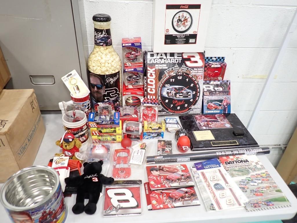 Nascar Lot incl Dale Earnhardt Clock, Die Cast Cars, Dale Earnhardt Jr Display Plaque, (1 of 11)