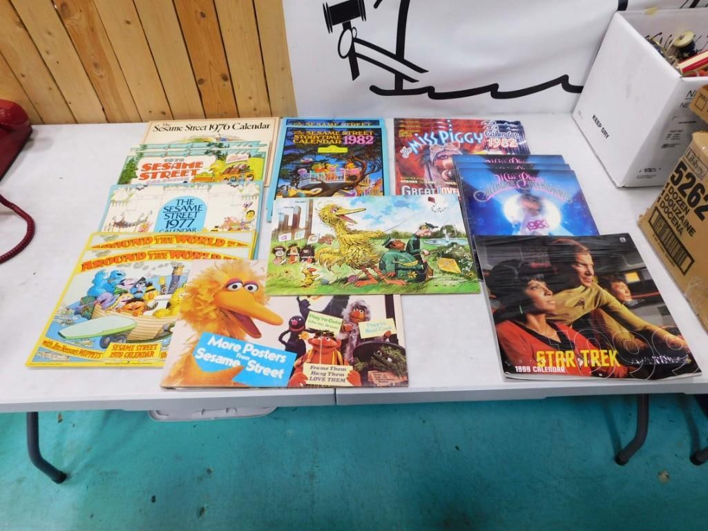 Vintage Ephemera incl 1976 Sesame Street Calendar, 1982 Miss Piggy Calendar, 1999 Star Trek Calendar: Vintage Ephemera incl 1976 Sesame Street Calendar, 1982 Miss Piggy Calendar, 1999 Star Trek Calendar, etc