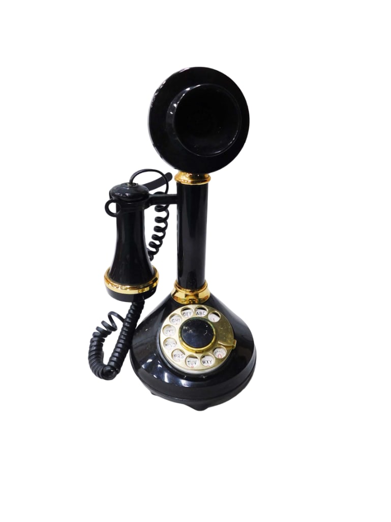 Vintage Black Candlestick Phone Rotary Dial Telephone (1 of 5)