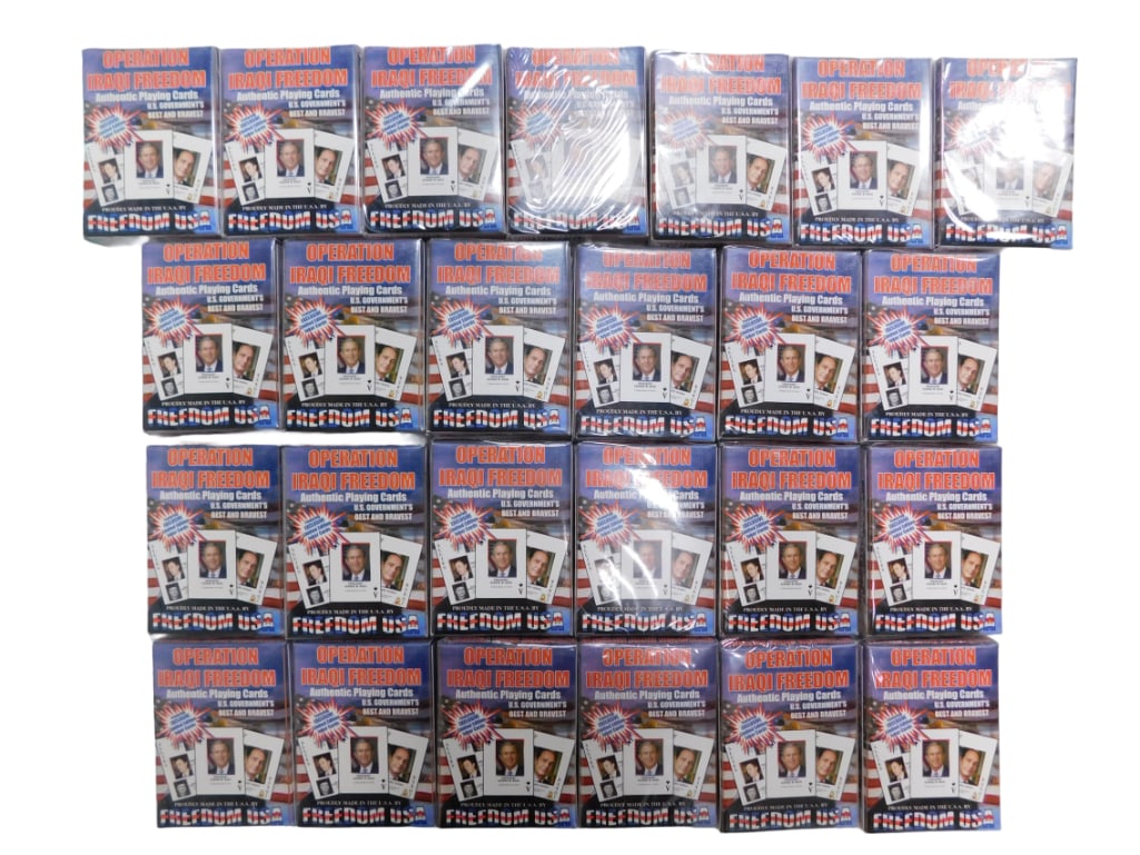 25 Operation Iraqi Freedom Freedom USA Playing Card Decks New and Sealed: Lot of 25 New and Sealed Operation Iraqi Freedom Freedom USA Playing Card Decks
