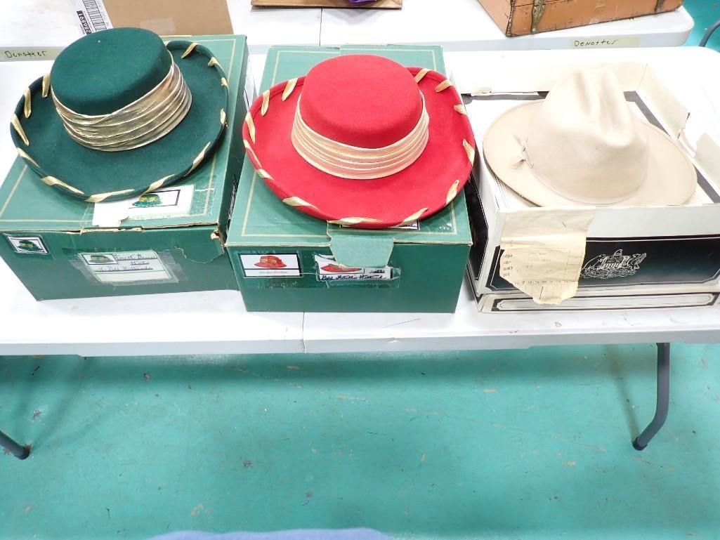 Stetson Open Road Hat and 2 Bollman Hat Co Doeskin Felt 100% Wool Hats (1 of 8)
