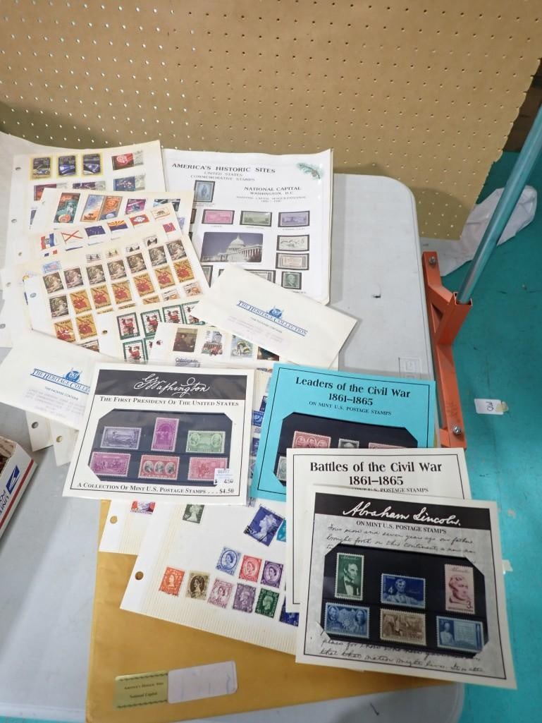 Stamp Collection incl 3 Heritage Collection Envelopes of Commemoratives, George Washington (1 of 8)