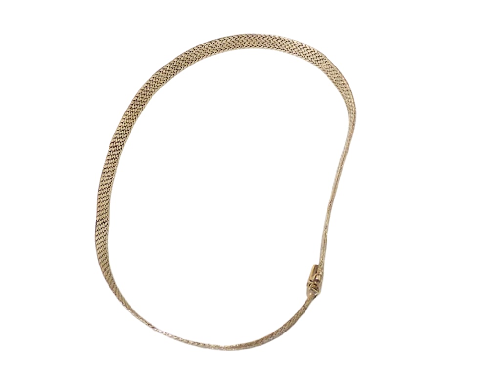 Italian Tri-Color Sterling Silver Omega Necklace Wt: 22.8 dwt: Italian Tri-Color Sterling Silver Omega Necklace Wt: 22.8 dwt