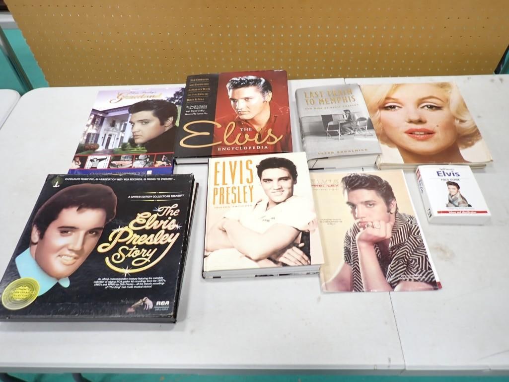 Elvis Presley and Marilyn Monroe Lot including Books, Vinyl Record Set - nice hard cover books (1 of 4)