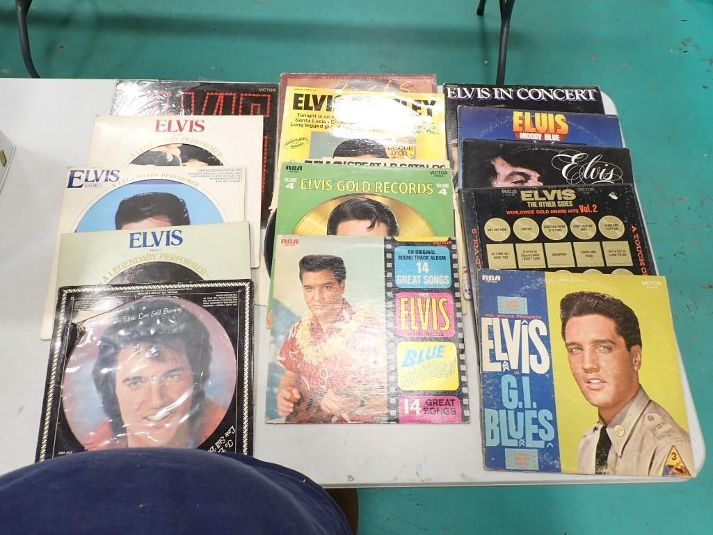 Lot of Elvis Presley Vinyl Record Albums: Lot of Elvis Presley Vinyl Record Albums - apparently, he was a big deal back in the day.