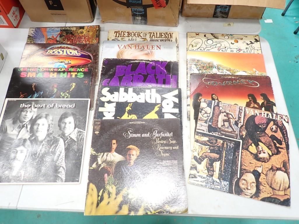 Vinyl Record Albums including Black Sabbath, Journey, Deep Purple, Boston, Jimi Hendrix, Santana, Br (1 of 3)