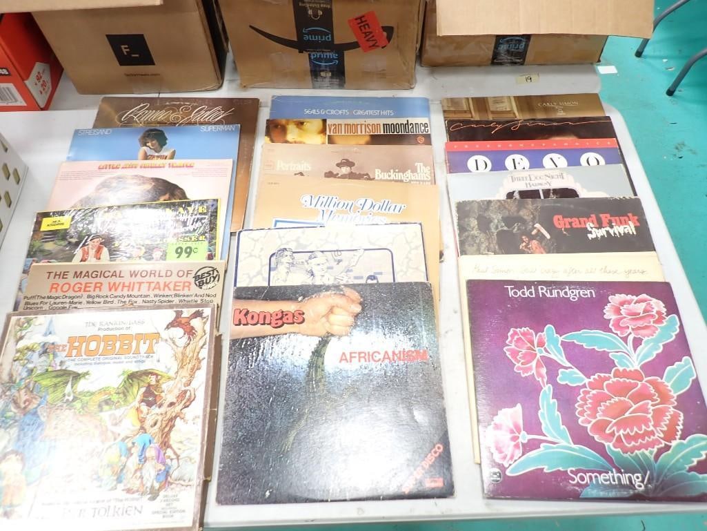 Vinyl Record Albums including Todd Rundgren, Grand Funk, Three Dog Night, Van Morrison, Streisand (1 of 3)