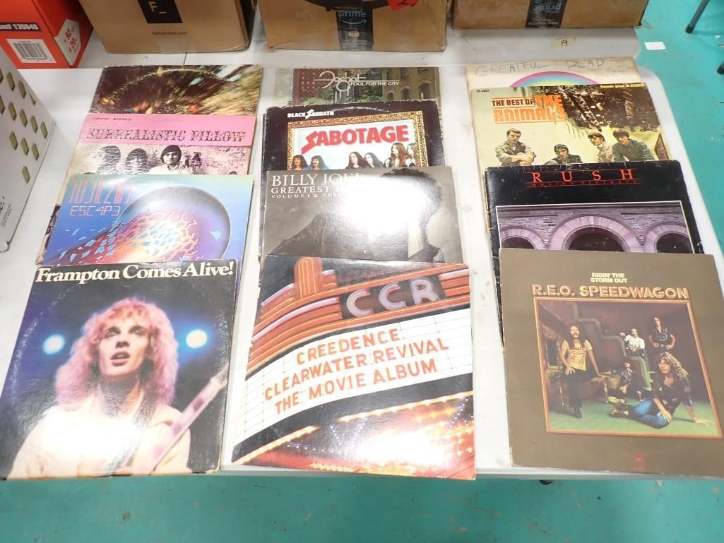 Vinyl Record Albums including Jefferson Airplane, Journey, Frampton, R.E.O. Speedwagon, Rush, Animal (1 of 3)