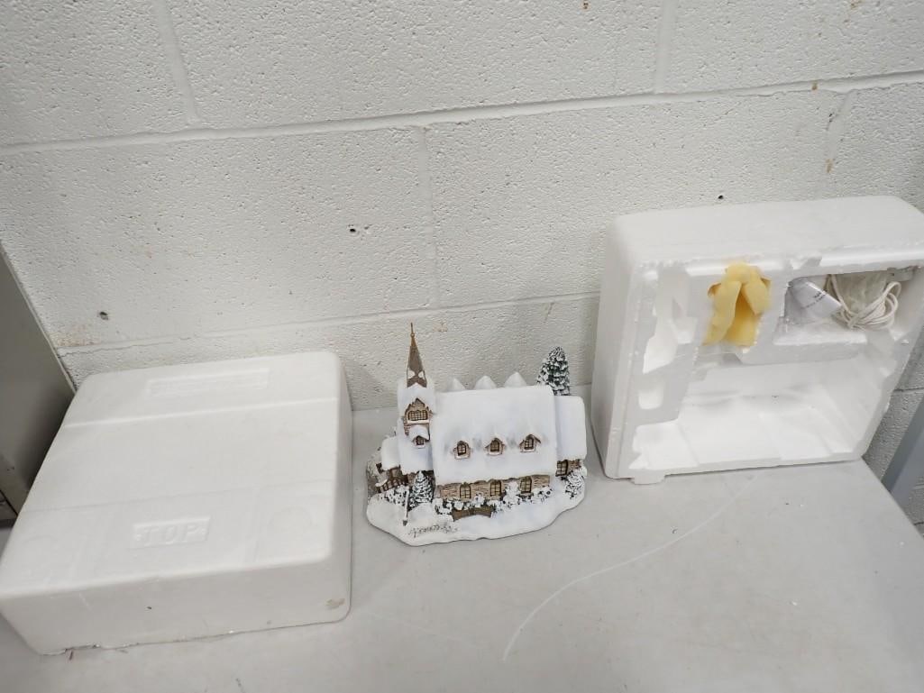 Hawthorne Village Thomas Kinkade Light of Hope Church Christmas Village Building (1 of 6)