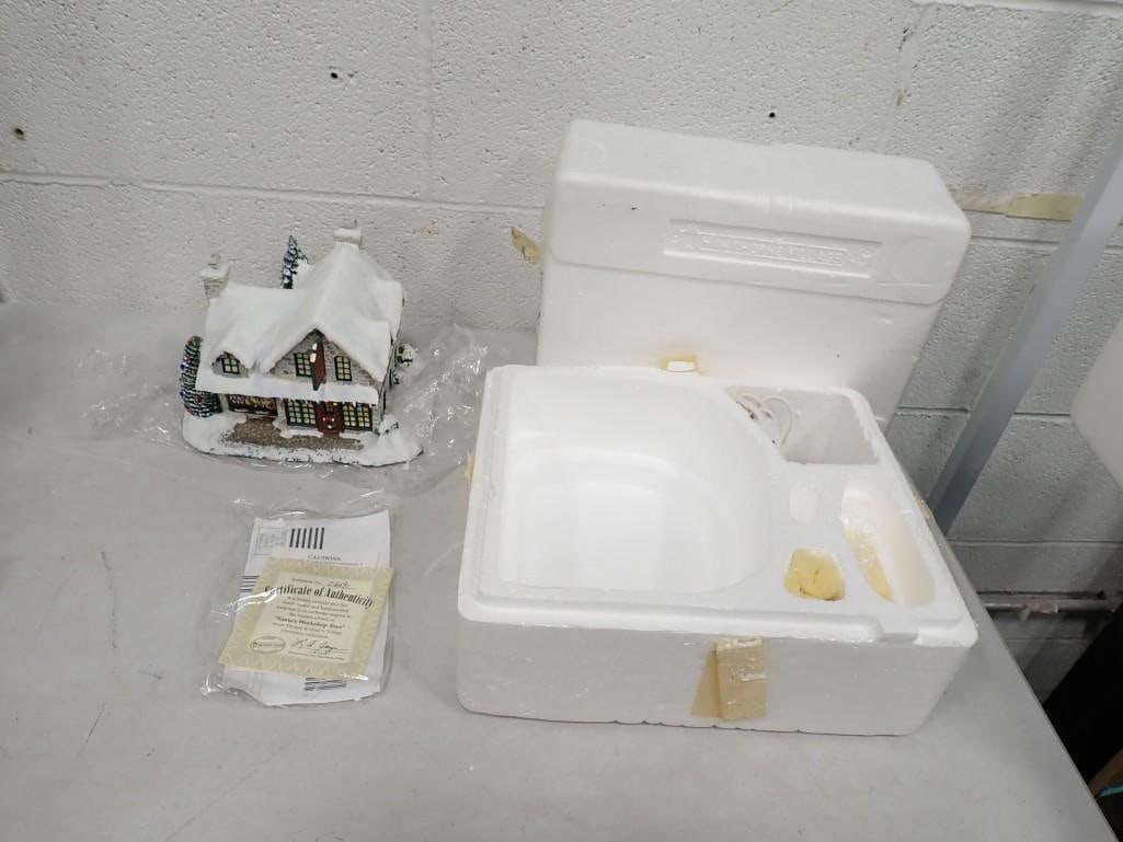 Hawthorne Village Thomas Kinkade Santa's Workshop Toys Christmas Village Building (1 of 8)