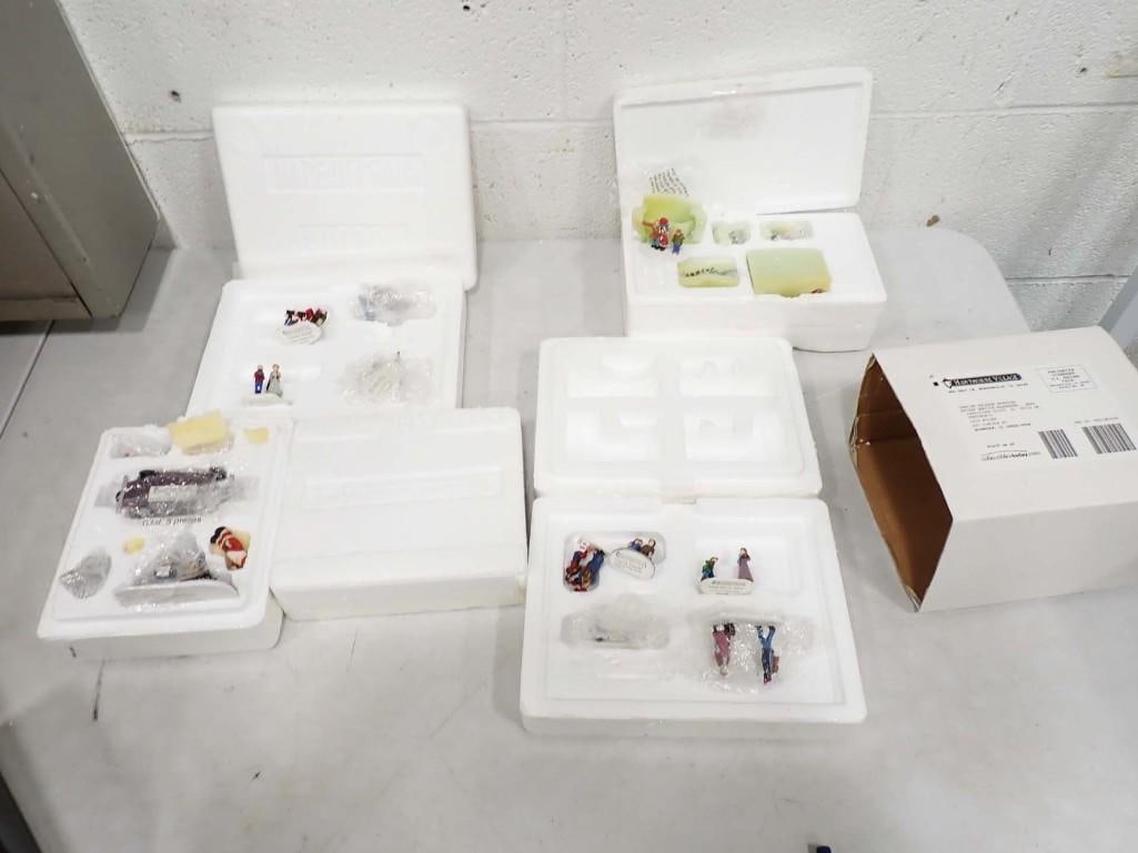 Hawthorne Village Accessories for Christmas Villages: Hawthorne Village Accessories for Christmas Villages including figures, car, Santa Claus, etc