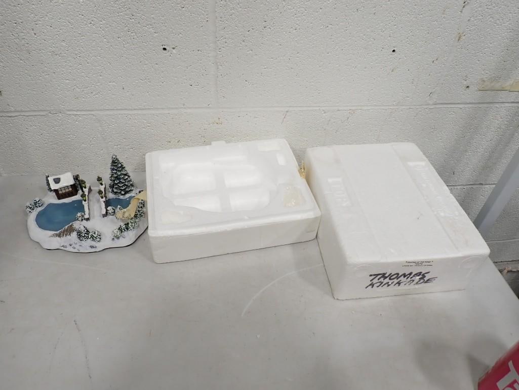 Hawthorne Village Thomas Kinkade Skating at the Pond Christmas Village Accessory: Hawthorne Village Thomas Kinkade Skating at the Pond Christmas Village Accessory . Condition: untested, no outer box